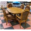 Image 1 : VINTAGE BROWN PADDED UPHOLSTERY DINING