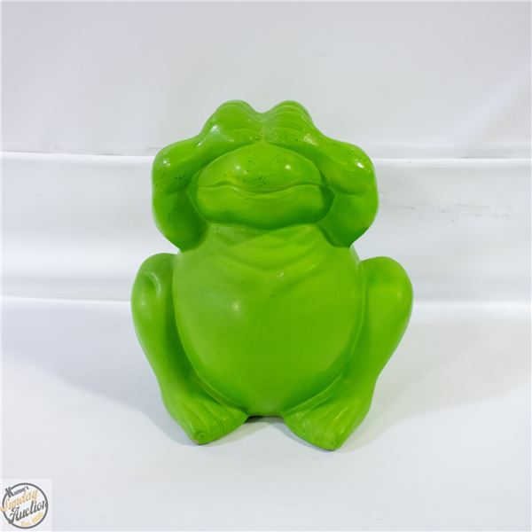CERAMIC GARDEN FROG H-12.5"