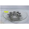 Image 1 : HTF SEAGULL CANADA PEWTER SEASHELL FOOTED PLATE