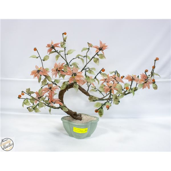 VINTAGE RESIN MADE BONSAI TREE DESKTOP DECOR SIZED