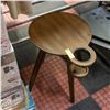 Image 1 : GRADY DAWN HARDWOOD WINE SIDE TABLE WALNUT BROWN