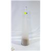 Image 1 : LARGE FROSTED GLASS VASE H-29.5" W/SAND CONTENTS