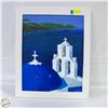 Image 1 : FRAMED ORIGINAL SARTORINI GREECE CHURCH 23X19