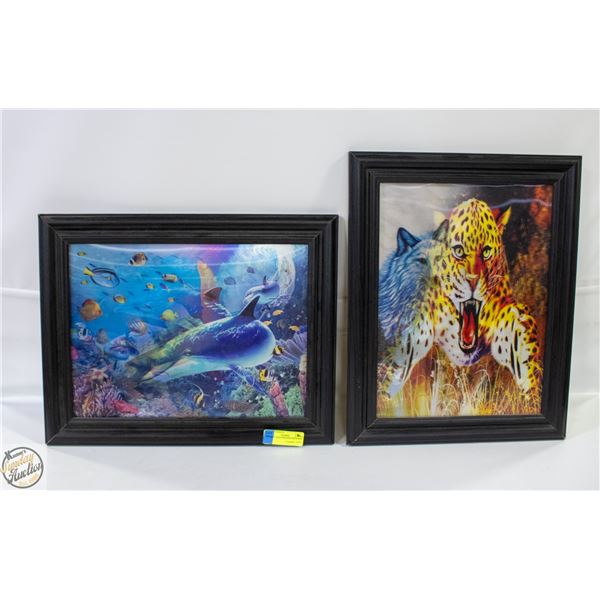 LOT OF 2 HOLOGRAPHIC PICTURES