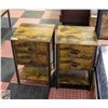 Image 1 : PAIR OF BEDSIDE TABLES H-24.25" W-16" L-15.75"