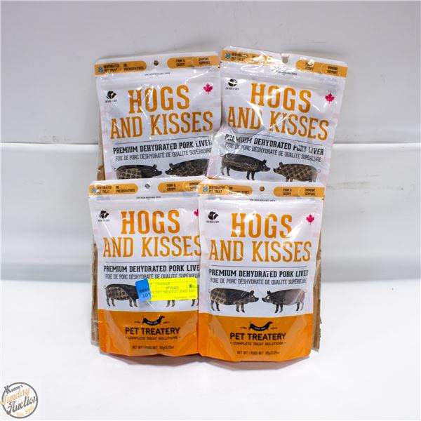 4X90G PET TREATERY HOGS AND KISSES
