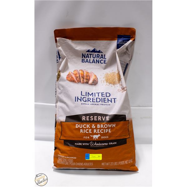 22 LB NATURAL BALANCE ADULT DOG FOOD