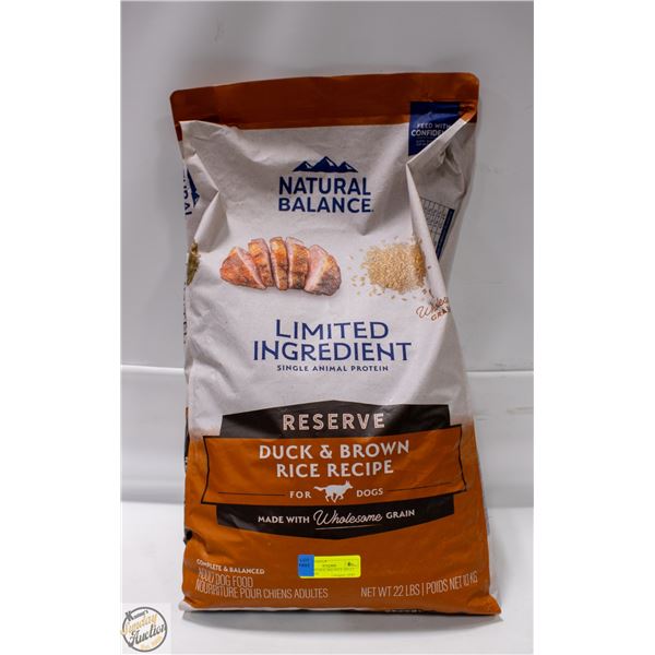 22 LB NATURAL BALANCE ADULT DOG FOOD