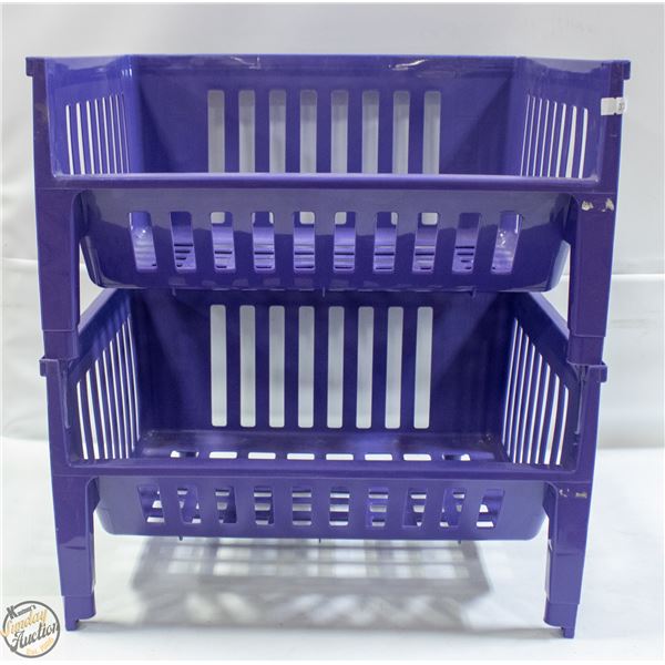 2 STACKING STORAGE BINS