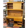 Image 1 : WOOD DESK WITH HUTCH 70"X48"X24"