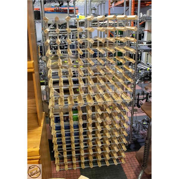2 METAL WOOD WINE RACK