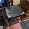 Image 1 : BLACK FAUX LEATHER OTTOMAN