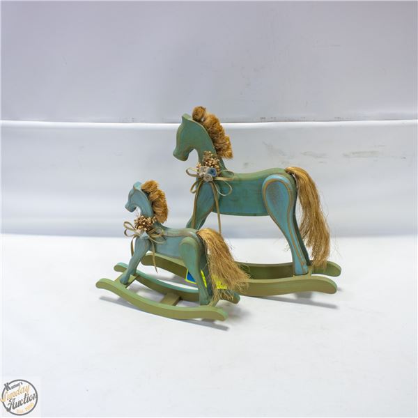 2 VINTAGE ROCKING HORSES