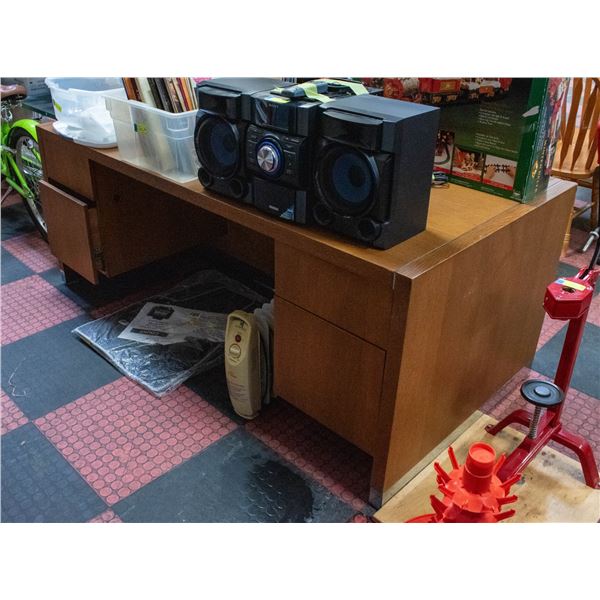 SOLID WOOD OFFICE DESK WITH 4 DRAWERS