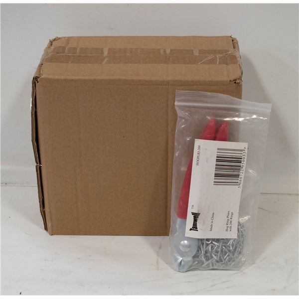 BOX OF 9 SETS OF HOG RING PLIERS WITH 200 RINGS