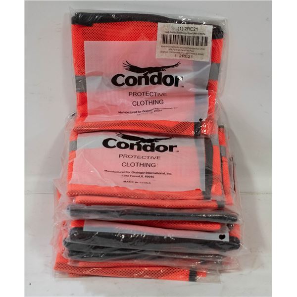 LOT OF 10 NEW UNIVERSAL SIZE SAFETY JACKETS