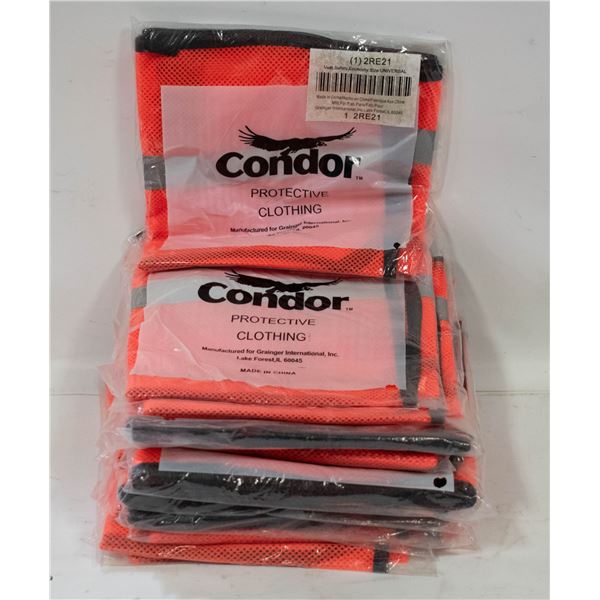 LOT OF 10 NEW UNIVERSAL SIZE SAFETY JACKETS
