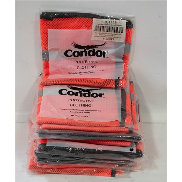 LOT OF 10 NEW UNIVERSAL SIZE SAFETY JACKETS