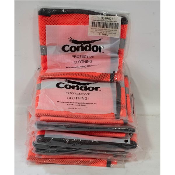 LOT OF 10 NEW UNIVERSAL SIZE SAFETY JACKETS