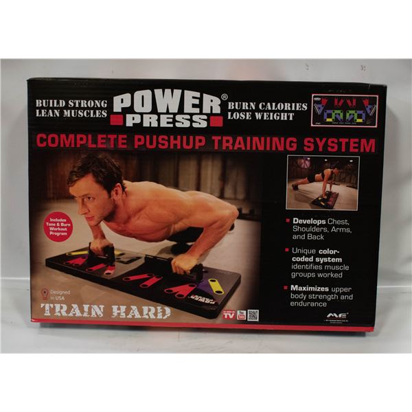 BRAND NEW POWER PRESS COMPLETE WORK-OUT