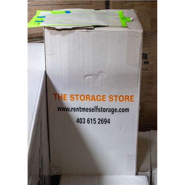 CASE WITH 4 BLACK ROLLS OF SHRINK WRAP