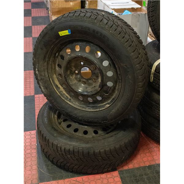 SET OF 2 WINTER 225/65R17 TIRES BOLT PATTERN 5X127