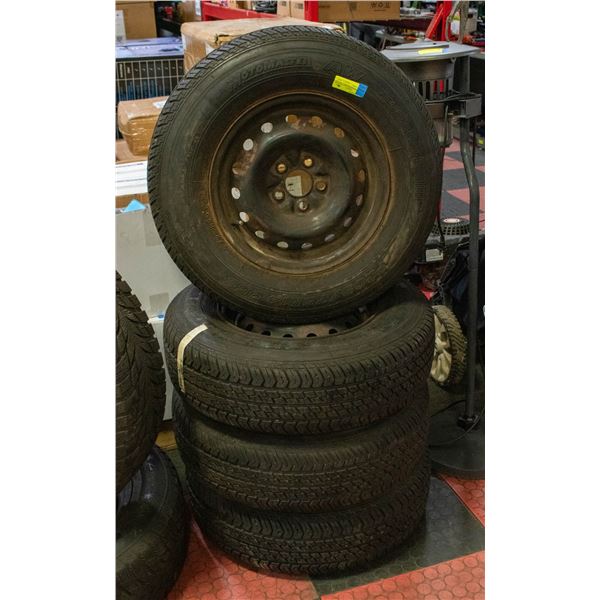 SET OF 4 ALL SEASON MOTOMASTER 205/75R14 TIRES