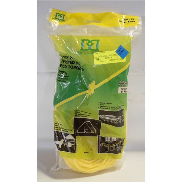 NEW IN PKG 100FT POLY ROPE