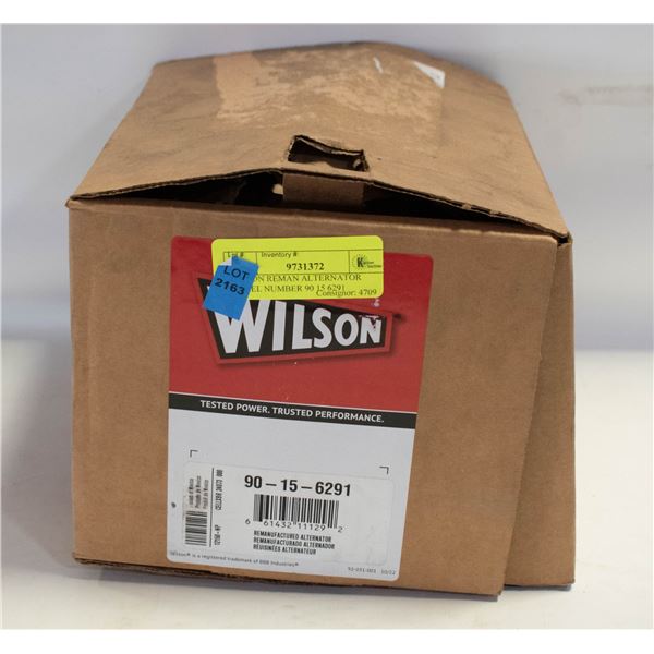 WILSON REMAN ALTERNATOR MODEL NUMBER 90 15 6291