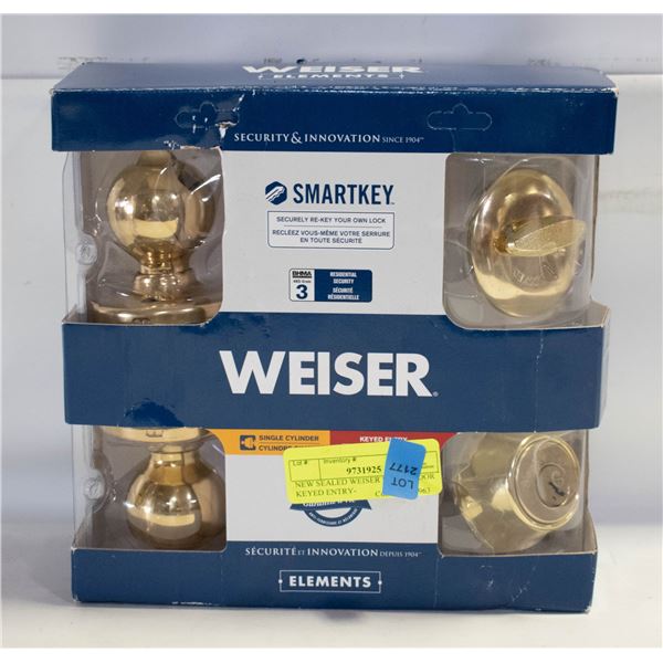 NEW SEALED WEISER FRONT DOOR KEYED ENTRY-