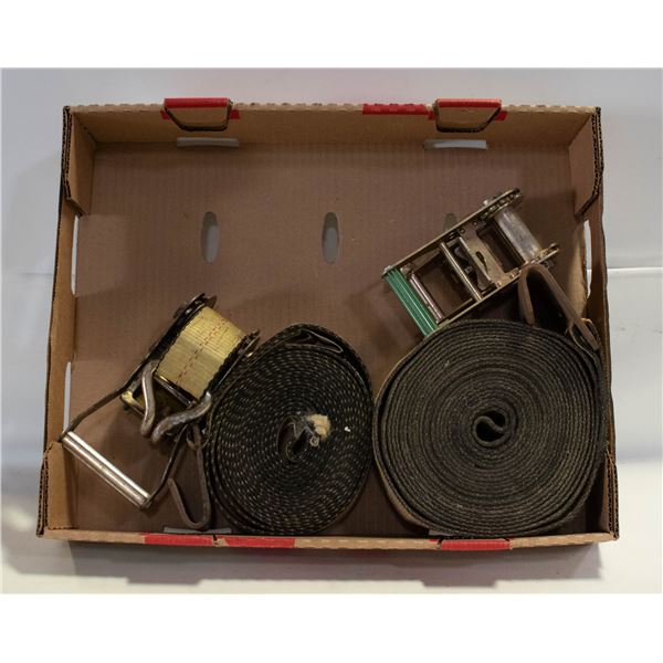 2 HD TIE DOWN RATCHET STRAPS