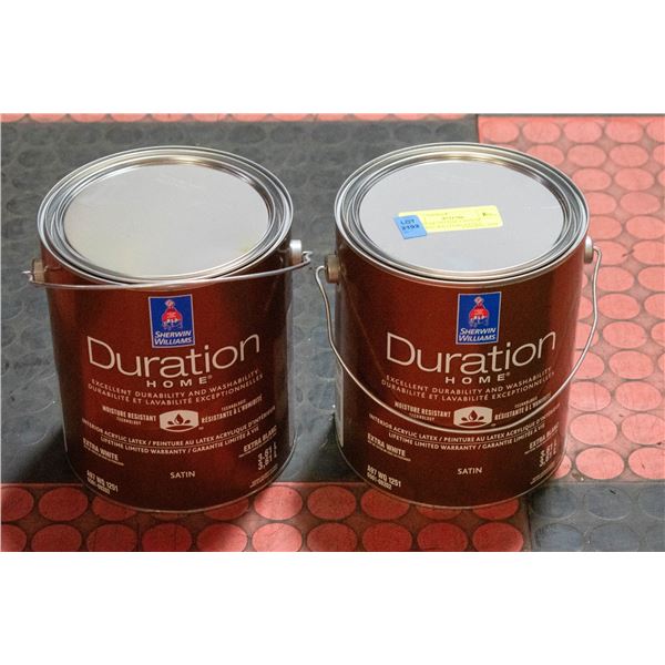 (2) LOT OF 2X1 GAL CANS OF SHERWIN WILLIAMS EXTRA