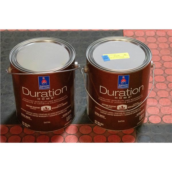 (2) LOT OF 2X1 GAL CANS OF SHERWIN WILLIAMS EXTRA