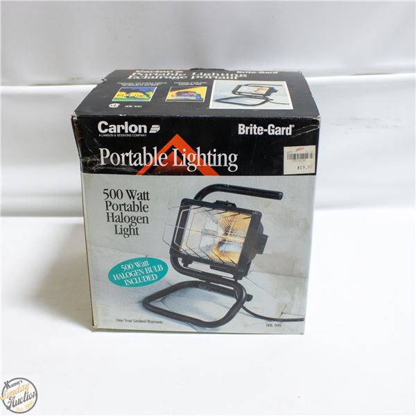 500 W PORTABLE HALOGEN LIGHT - NEW IN BOX