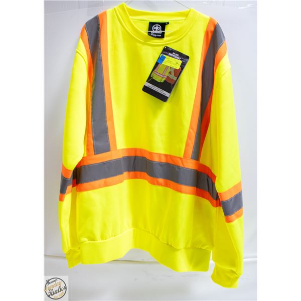 NEW XL HI VIS LEVEL 2 CSA Z96 SWEATSHIRT