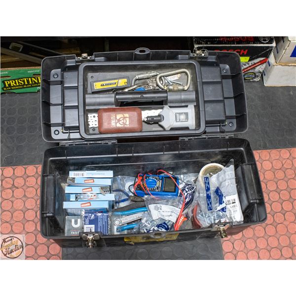 STANLEY TOOLBOX WITH ASSORTED TOOLS,
