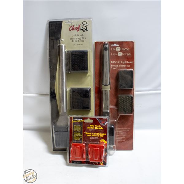 2 NEW SETS OF BBQ BRUSHES