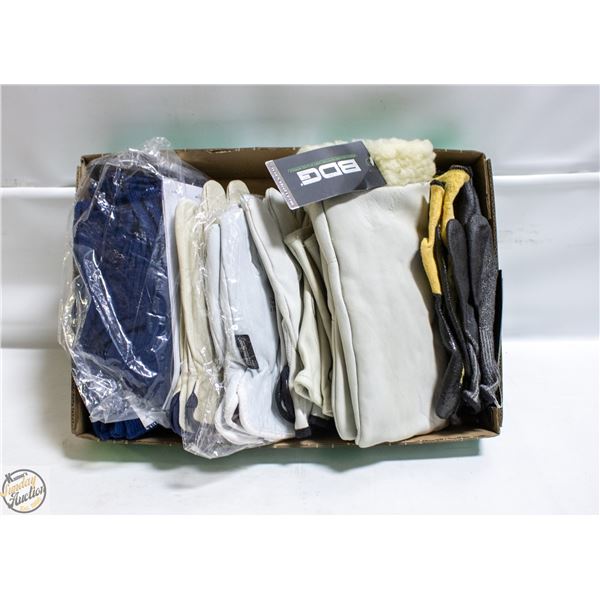 FLAT OF NEW GLOVES VARIOUS SIZES