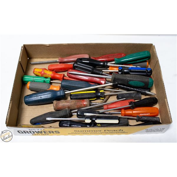 FLAT OF SCREWDRIVERS