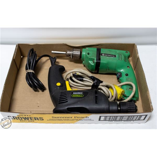 PAIR OF CORDED DRILLS