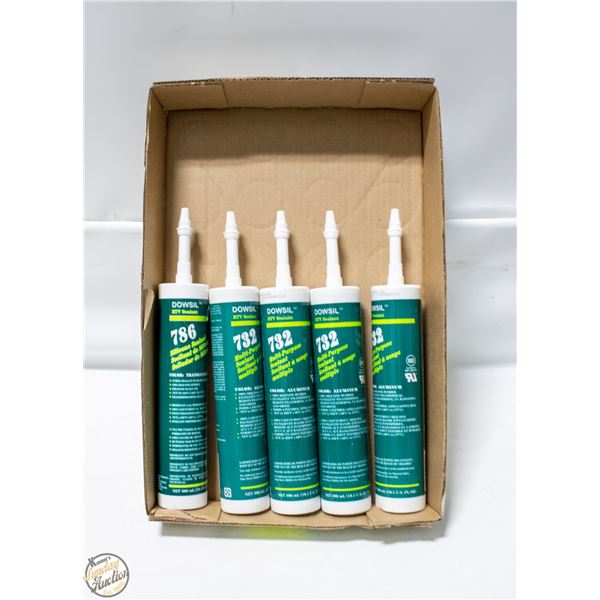 5 NEW SEALED TUBES OF DOWSIL RTV SEALANT