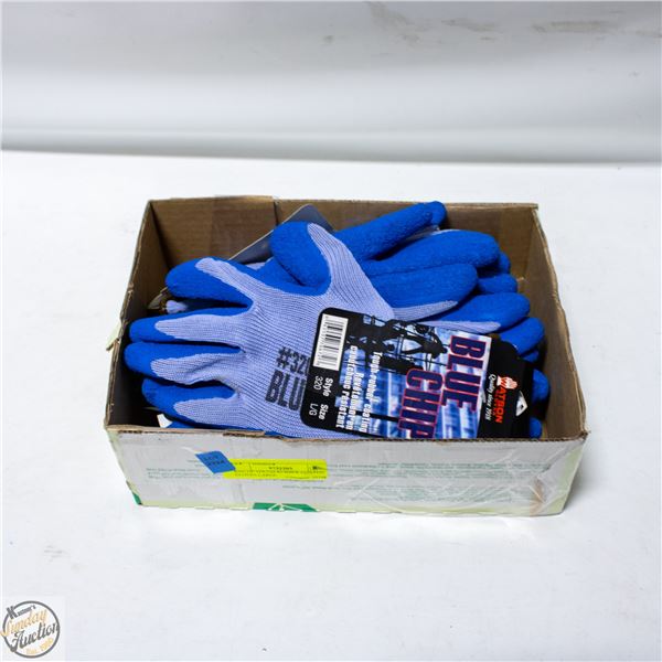 BAG OF TOUGH RUBBER COATED GLOVES LARGE