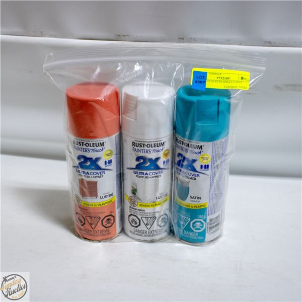 3PK RUSTOLEUM SPRAY PAINT