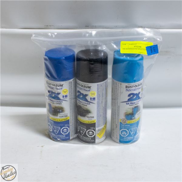 3PK RUSTOLEUM SPRAY PAINT