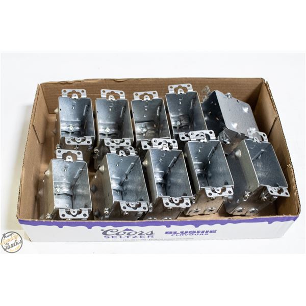 10 - 3X3X2.5 GANGABLE STEEL ELECTIRCAL BOXES