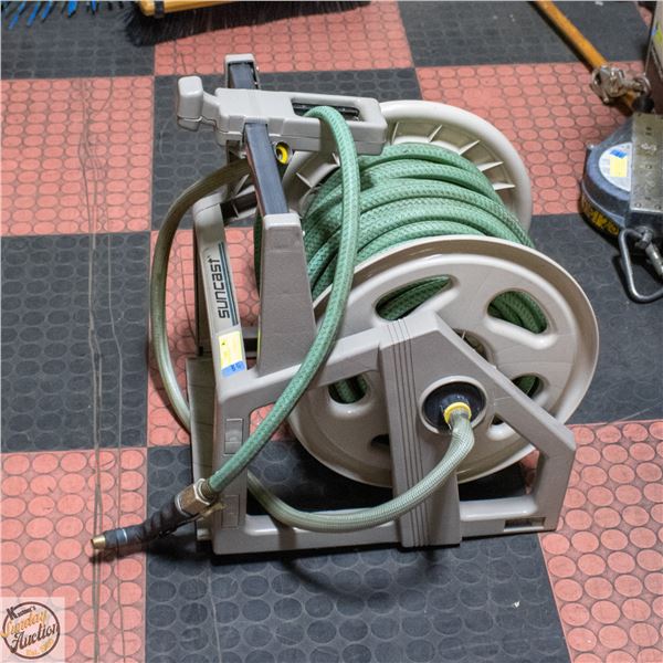 GARDEN HOSE AND REEL