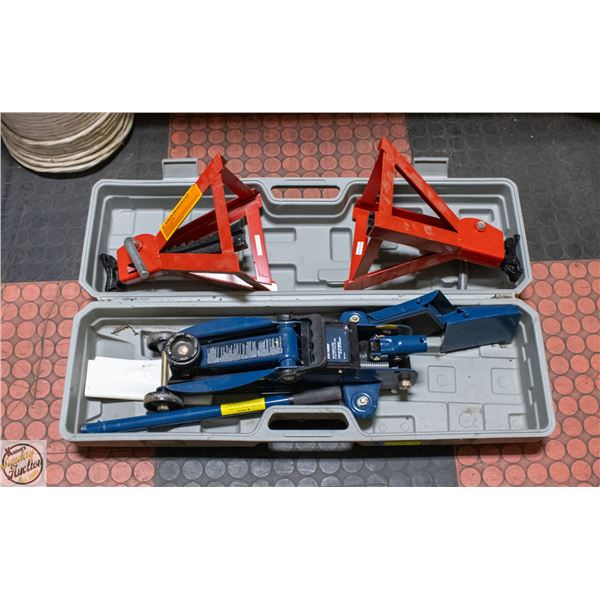 2 TON CAR JACK WITH CASE, 2 JACK STANDS