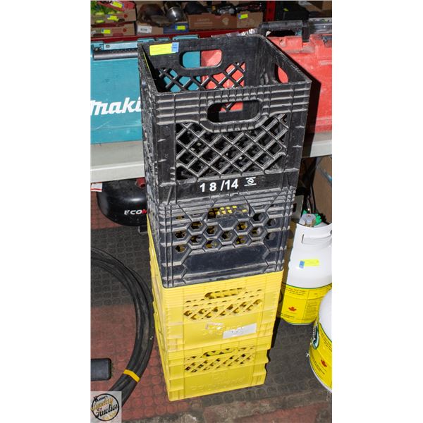 4 MILK CRATES
