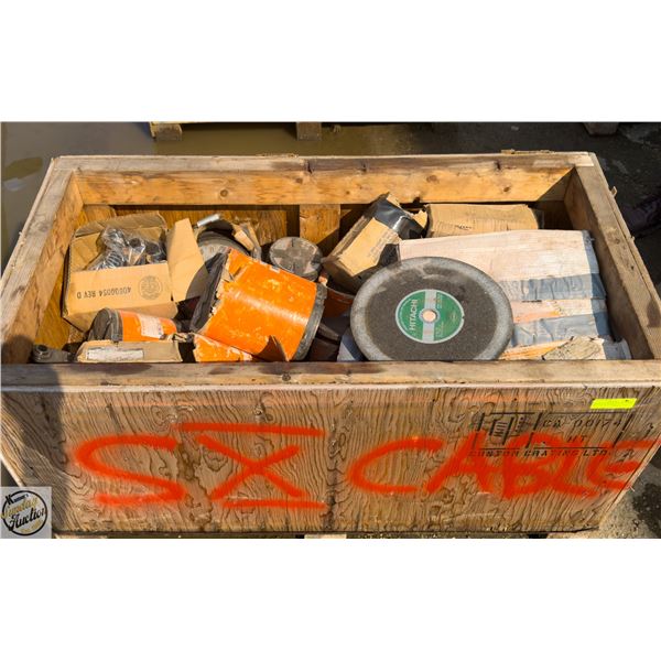 CRATE OF GRINDER/ GAS AXE DISKS