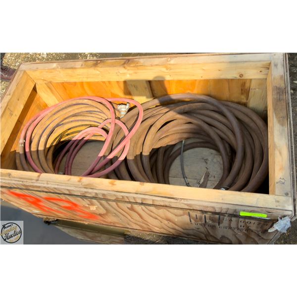 CRATE OF AIR/WATER HOSES